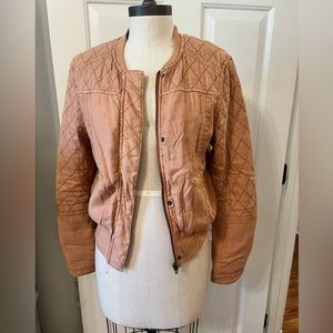 HEI HEI Anthropologie Pink Moto-jacket